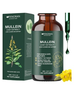 Extracto de hoja de Mullein Penoran 60ml - Soporte respiratorio para mascotas