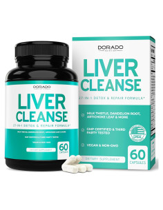 Suplemento Desintoxicación Hepática Dorado Nutrition 60 Cápsulas