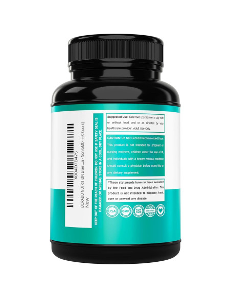 Suplemento Desintoxicación Hepática Dorado Nutrition 60 Cápsulas