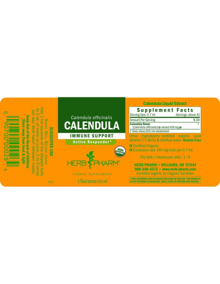 Extracto Líquido de Caléndula Orgánica Herb Pharm 30 ml