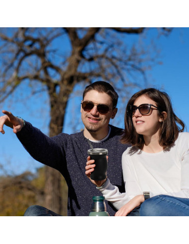 Kit Taza de Yerba Mate Cididu 8 Oz Acero Inoxidable Doble Pared