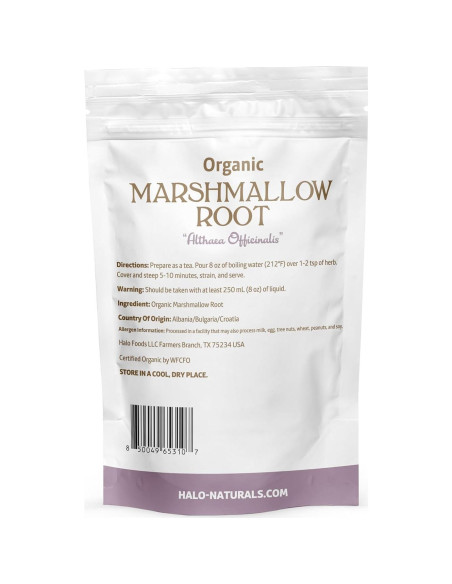 Raíz de Malvavisco Orgánica Halo Naturals 113g Certificada