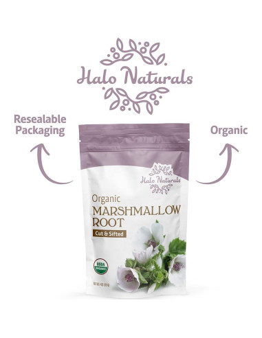 Raíz de Malvavisco Orgánica Halo Naturals 113g Certificada