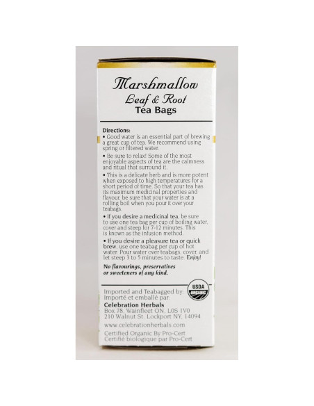 Té de Malvavisco Orgánico Celebración Herbals 24 Bolsas 0.02 kg