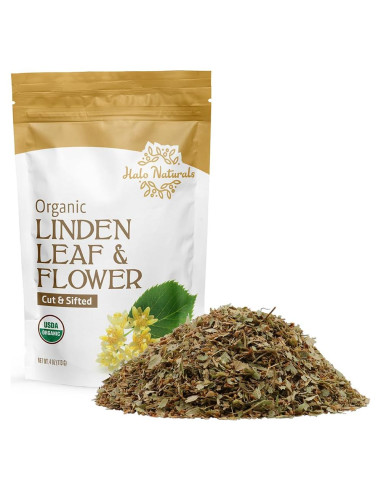 Hoja y Flor de Tilo Orgánico Halo Naturals 113g Certificado USDA