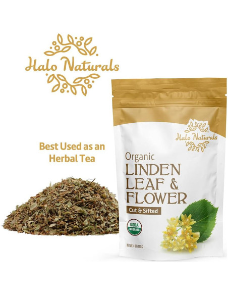 Hoja y Flor de Tilo Orgánico Halo Naturals 113g Certificado USDA