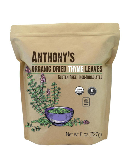 Hojas de Tomillo Secas Orgánicas Anthony's 227 g Sin Gluten