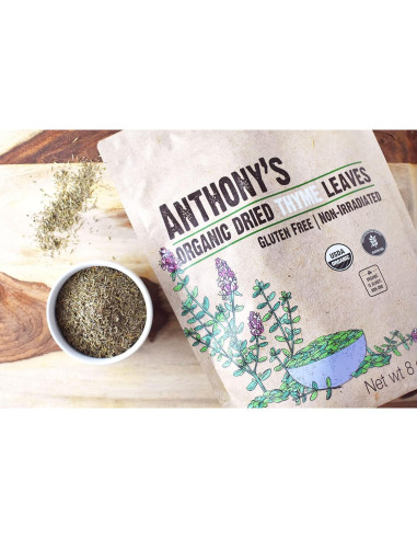 Hojas de Tomillo Secas Orgánicas Anthony's 227 g Sin Gluten