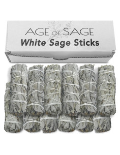 Palos de Salvia Blanca AosBet - 10.16 cm - 12 Unidades