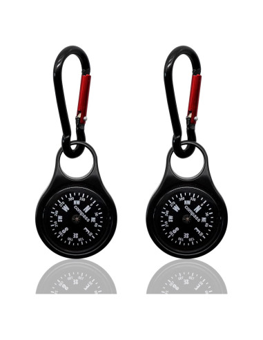 Brújula de Supervivencia Sanung C-50 2 en 1 con Mosquetón