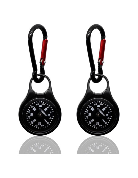 Brújula de Supervivencia Sanung C-50 2 en 1 con Mosquetón