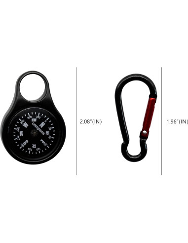 Brújula de Supervivencia Sanung C-50 2 en 1 con Mosquetón