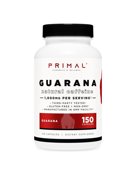 Suplemento de Guaraná Primal 1000 mg - 150 Cápsulas