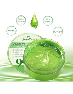 Gel de Aloe Vera 99% Puro Aero Zen 443.6 ml Hidratante Diario 2