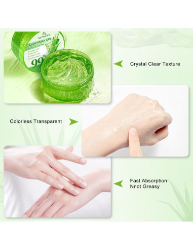 Gel de Aloe Vera 99% Puro Aero Zen 443.6 ml Hidratante Diario