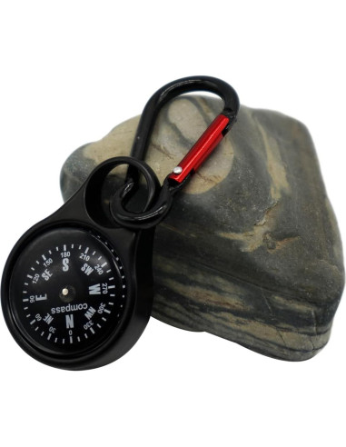 Brújula de Supervivencia Sanung C-50 2 en 1 con Mosquetón