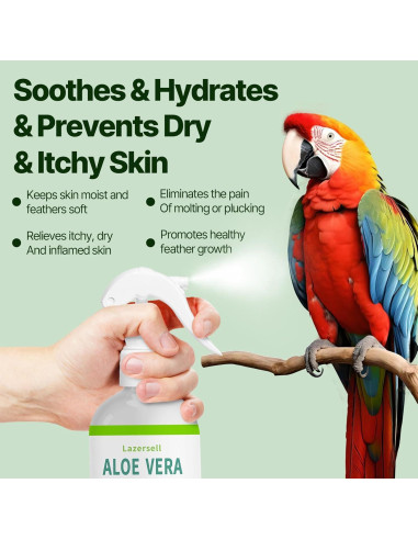 Aerosol Hidratante de Aloe Vera para Aves Lazersell 322g