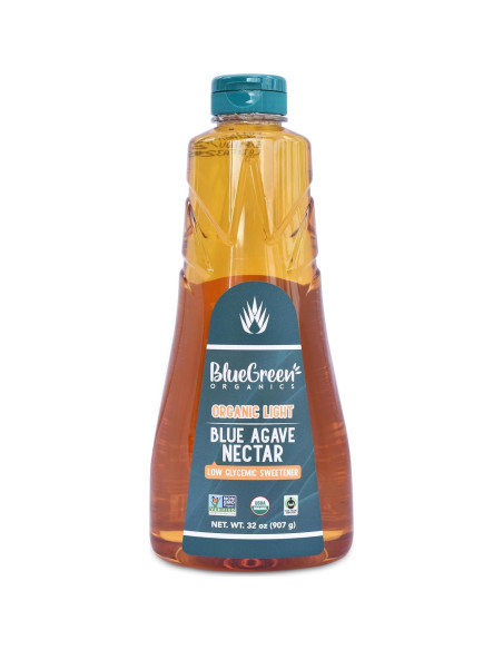 Jarabe de Agave Orgánico Blue Green 32 oz, Sin Gluten, Vegano