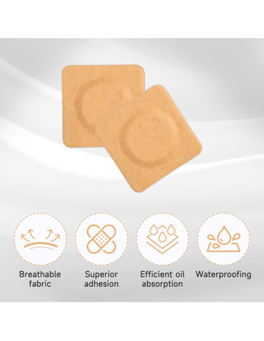 30 Parches de Aceite de Ricino Orgánico Pilviset - Autoadhesivos