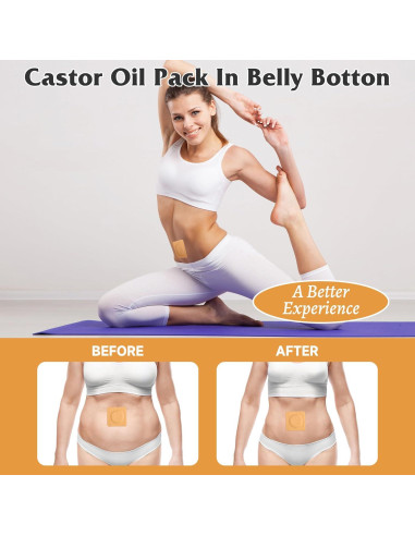 30 Parches de Aceite de Ricino Orgánico Pilviset - Autoadhesivos