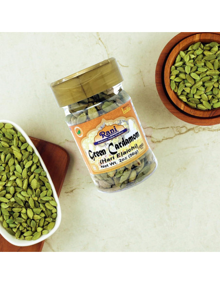 Vainas de Cardamomo Verde Rani 56g - 100% Natural y Vegano