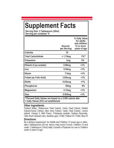 Jarabe Esencial de Berro y Cebolla Rábano Essential Products 227 g