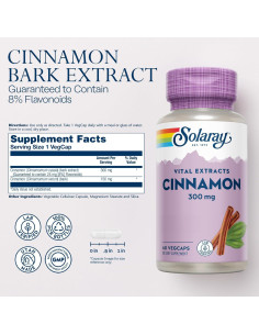 Extracto de Canela Solaray 300mg - 60 VegCaps Antioxidantes 2