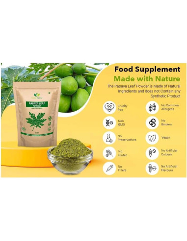 Polvo de Hojas de Papaya Green Nectar 454g - No OGM