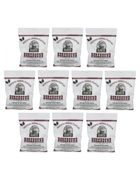 Dulces Duros Claey's Horehound 10 Bolsas 170 g Calmantes