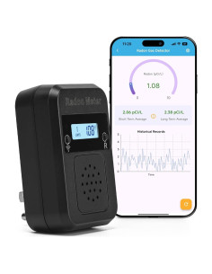 Detector de Radón WiFi Toolhome BG-008, Monitoreo en Tiempo Real