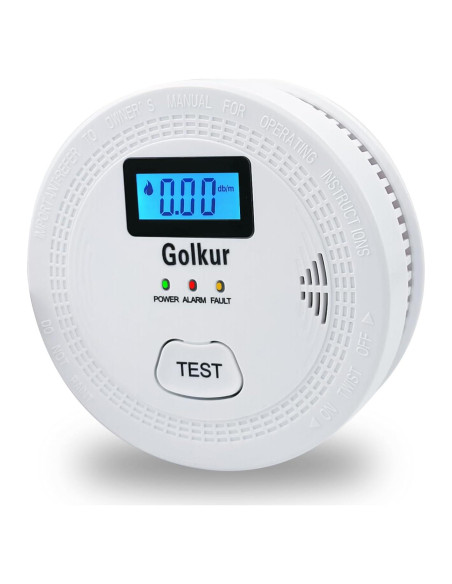 Detector de Humo y Monóxido de Carbono Golkur WJ-SC9120b