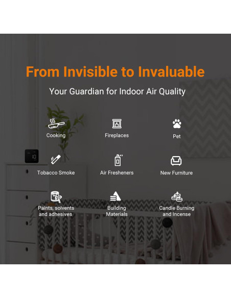 Monitor de Calidad del Aire Temtop M10 - PM2.5, AQI, TVOC, HCHO