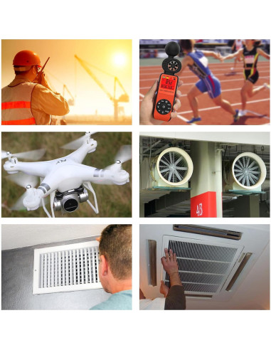 Medidor de Estrés Térmico BTMETER BT-881W Anemómetro Digital