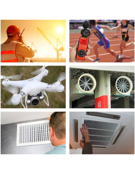 Medidor de Estrés Térmico BTMETER BT-881W Anemómetro Digital