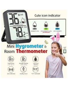 Paquete de 3 termómetros digitales interiores AyayaBoss - Humedad y temperatura 2