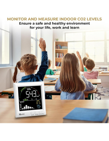 Detector de CO2 U UNNI UN0601S para el Hogar, Monitor de Calidad del Aire