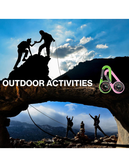 12 Llavero Brújula Taikula Compacta para Niños - Colores Vivos