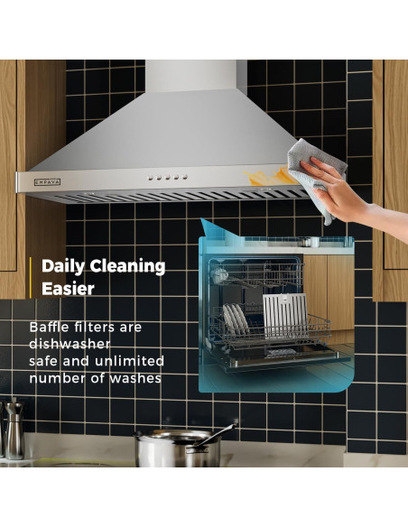 Campana Extractora Empava 76 cm Montada en Pared 400 CFM