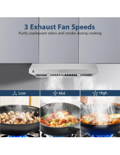 Campana Extractora Bajo Gabinete Towallmark A01 400 CFM Acero Inoxidable 2