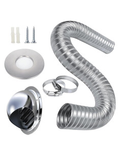 Kit de Entrada de Aire Fresco KUNBEIEN para Estufa de Pellets