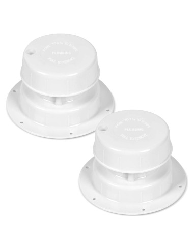 Tapa de Ventilación de Fontanería Alreczio - 2 Paquete Blanco