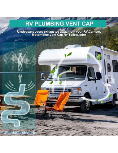 Tapa de Ventilación de Fontanería Alreczio - 2 Paquete Blanco