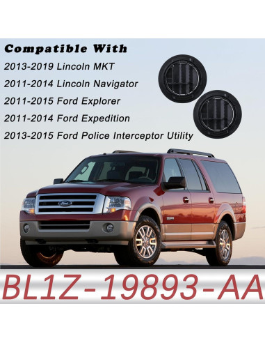 Cubiertas de Ventilación de Aire Acondicionado TQPONLY 2 Pcs para Ford y Lincoln