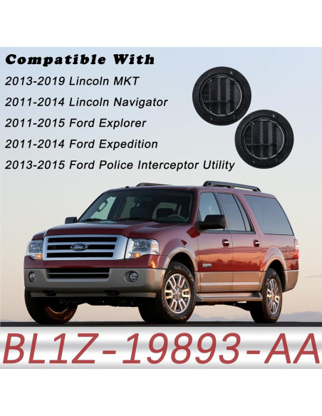 Cubiertas de Ventilación de Aire Acondicionado TQPONLY 2 Pcs para Ford y Lincoln