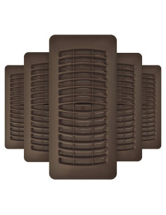 Registro de Piso de Plástico Imperial RG1441 10x25 cm Marrón Paquete de 5