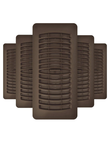 Registro de Piso de Plástico Imperial RG1441 10x25 cm Marrón Paquete de 5