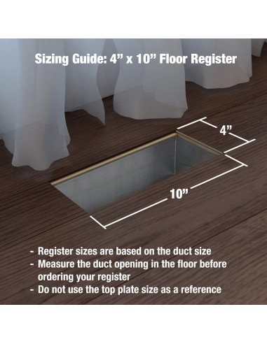 Registro de Piso de Plástico Imperial RG1441 10x25 cm Marrón Paquete de 5