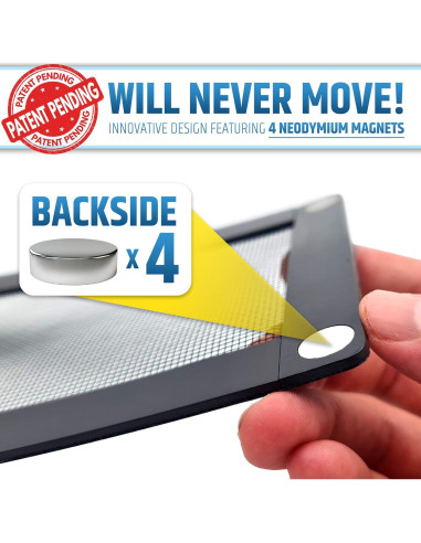 Cubiertas de Malla Magnética HMmagnets 5x13 cm - Paquete de 3