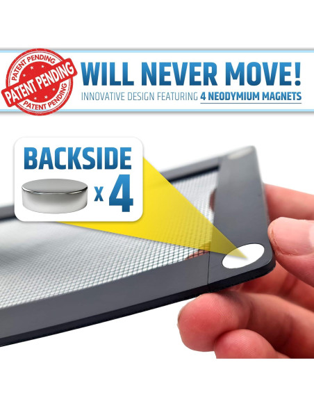 Cubiertas de Malla Magnética HMmagnets 5x13 cm - Paquete de 3