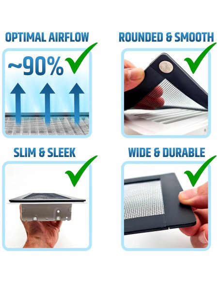 Cubiertas de Malla Magnética HMmagnets 5x13 cm - Paquete de 3